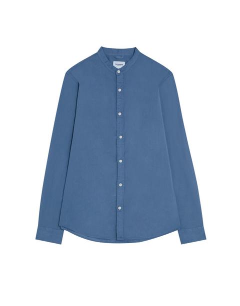 Camicia Basic Con Collo Alla Coreana