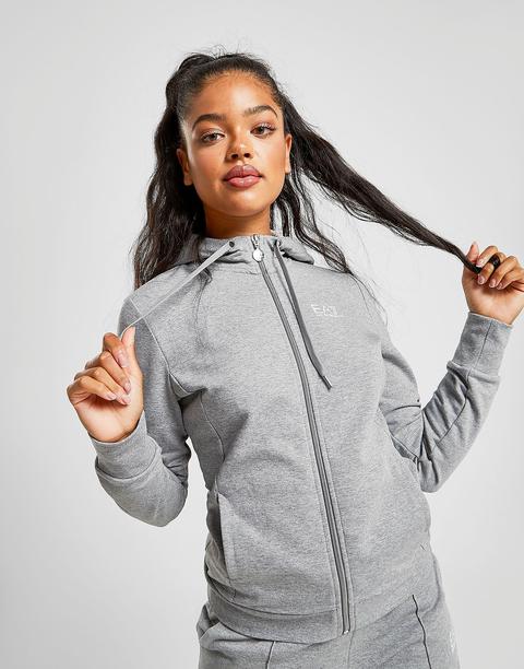 Emporio Armani Ea7 Logo Full Zip Hoodie - Grey - Womens from Jd Sports on  21 Buttons