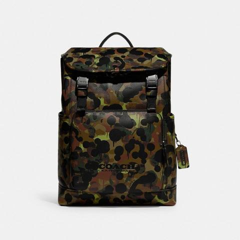 Mochila Con Solapa League Con Estampado De Camuflaje