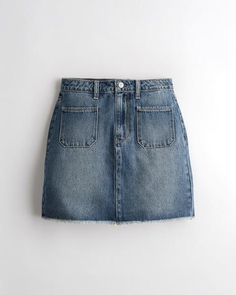 Girls Ultra High-rise Denim Skirt