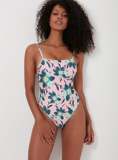 Boux Avenue Flores Swimsuit - Powder Pink - 08