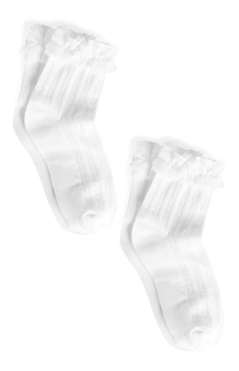 White Lace Trim Socks from Primark on 21 Buttons
