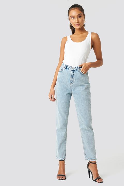 Trendyol High Waist Mom Jeans - Blue