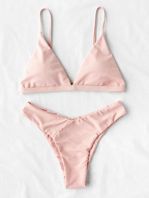 High Leg Triangle Bikini Set