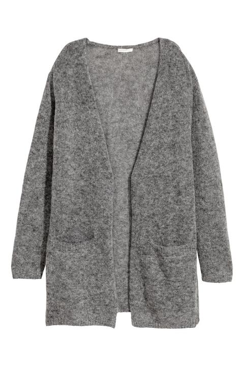 H & M - Cardigan In Misto Mohair - Grigio