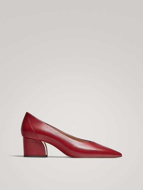 gráfico frío Decorativo Zapato Salón Piel Rojo de Massimo Dutti en 21 Buttons
