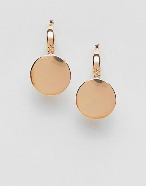 Asos Minimal Disc Hoop Earrings