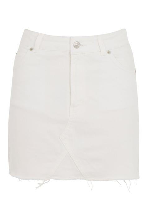 Moto Denim Mini Skirt