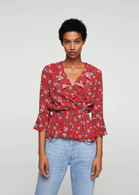 Blusa Floral Volantes