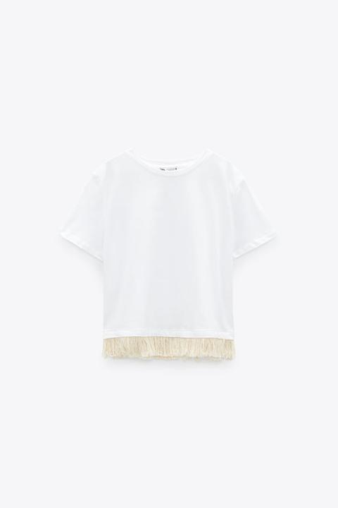 Camiseta Combinada Flecos