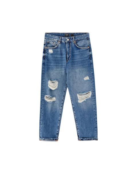 Jeans Relaxed Fit Strappi