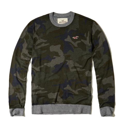 hollister camo sweater