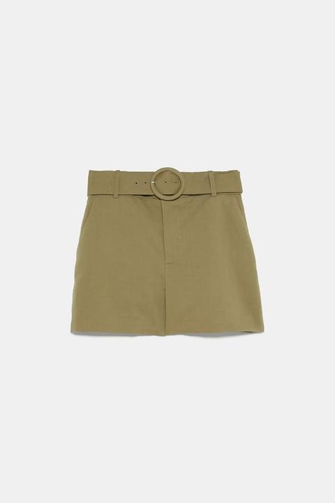 Belted Bermuda Shorts