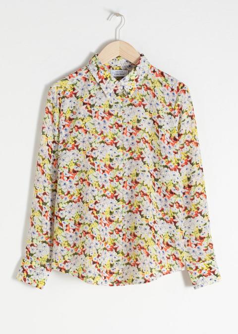 Floral Print Silk Shirt