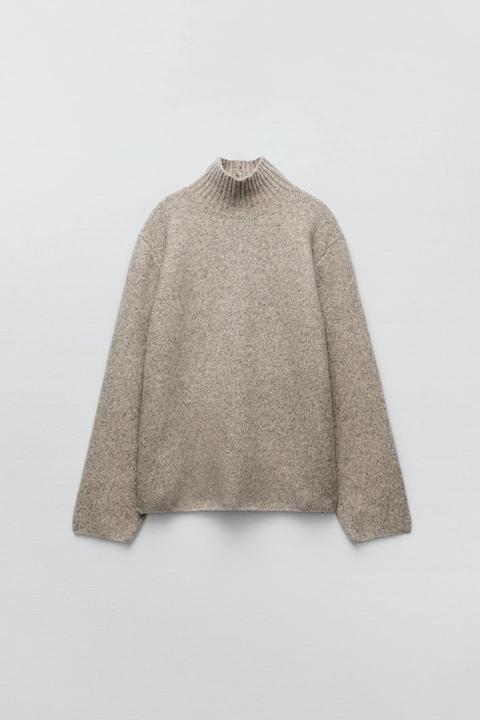 Pull En Maille À Col Montant