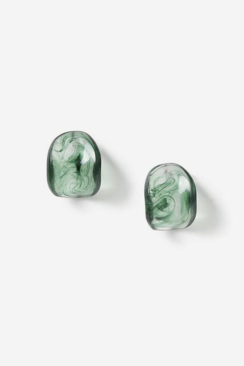 **resin Curve Stud Earrings