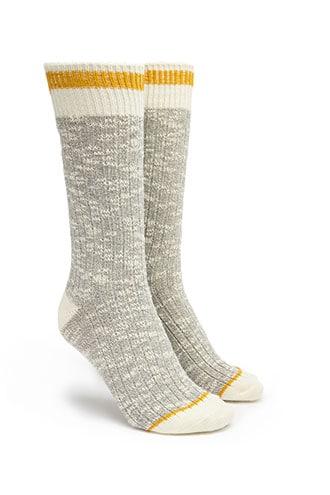 Forever 21 Marled Striped Crew Socks Mustard/multi