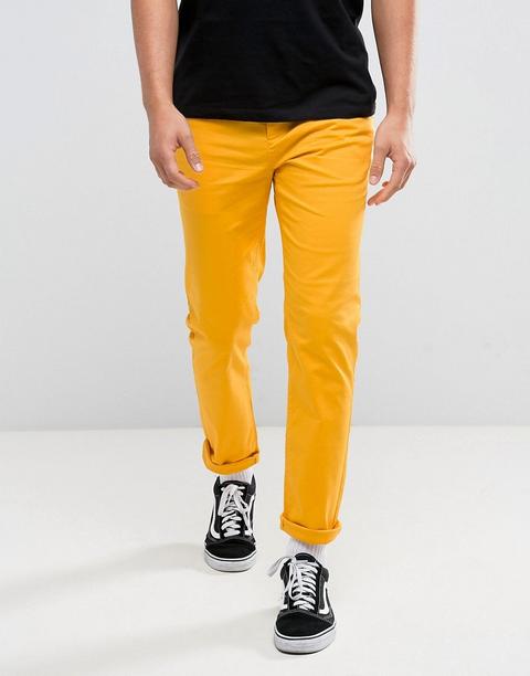 Asos Slim Chinos In Yellow