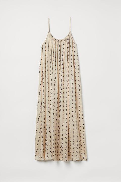 Robe Longue En Soie Mélangée - Blanc