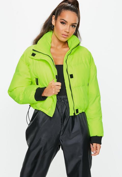 neon green parka