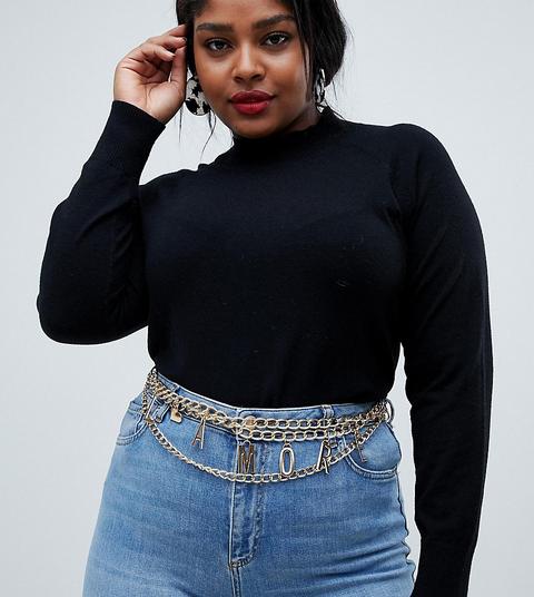 Asos Design Curve - L'amore - Ceinture Chaîne Taille Ou Hanches-doré