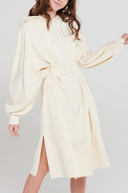 Rona Belted Hoodie Dress