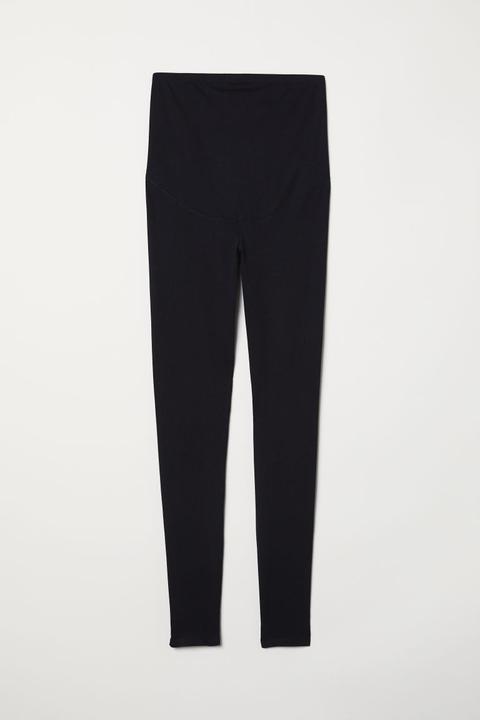 Mama Leggings De Punto - Negro