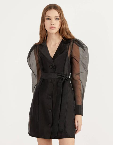 Robe Type Veste De Tailleur En Organza