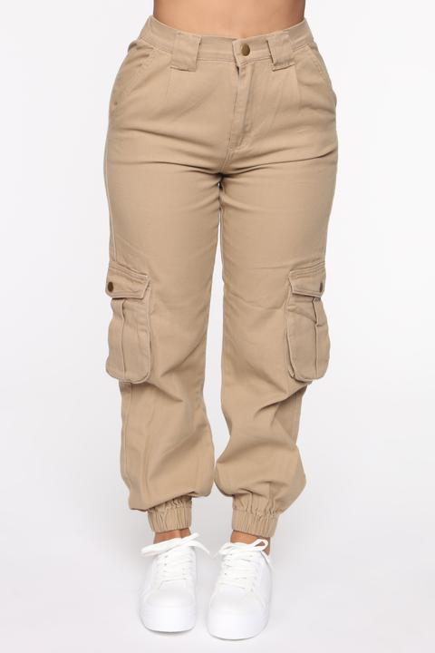 Leslie Cargo Joggers - Khaki