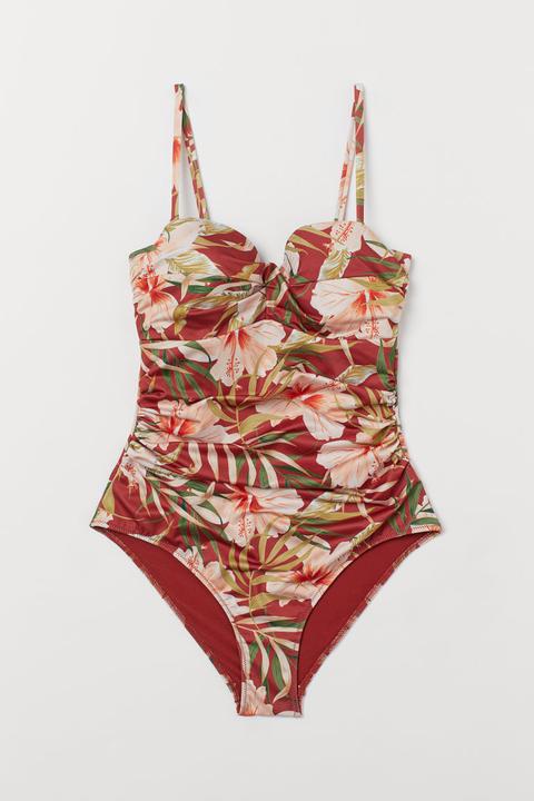 H & M - Costume Intero Modellante - Rosso
