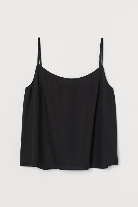 Top De Tirantes De Viscosa - Negro