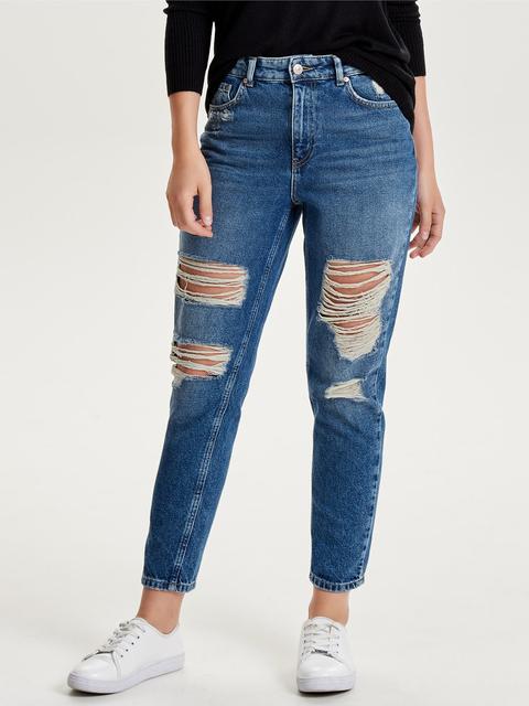 Mom Ankle Straight Fit Jeans