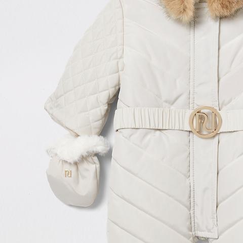 Baby girl snowsuit hot sale river island