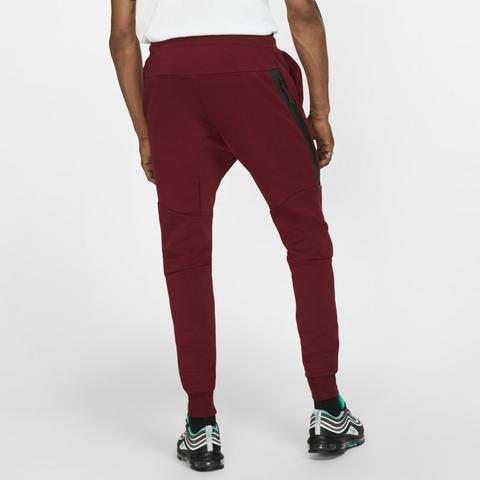 red nike tech fleece joggers