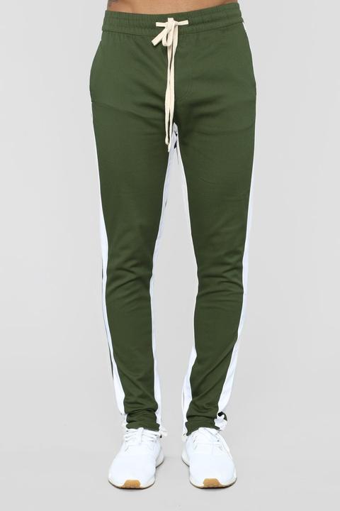 olive twill joggers
