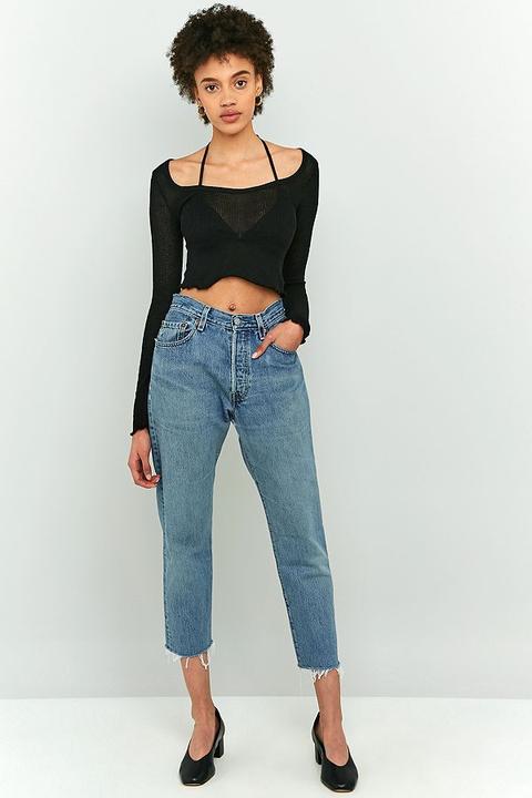 Urban Renewal Vintage Customised Split Pocket Cropped Jeans