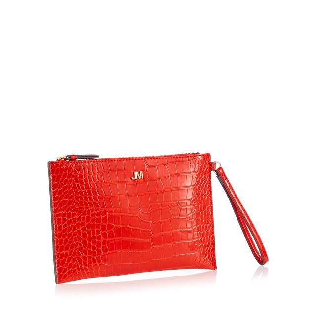 Star By Julien Macdonald Red Croc Effect bey Clutch Bag from