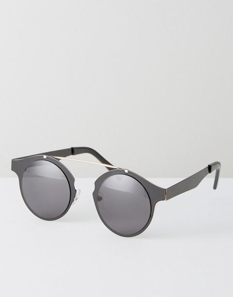 Spitfire Intergalactic Round Sunglasses In Black