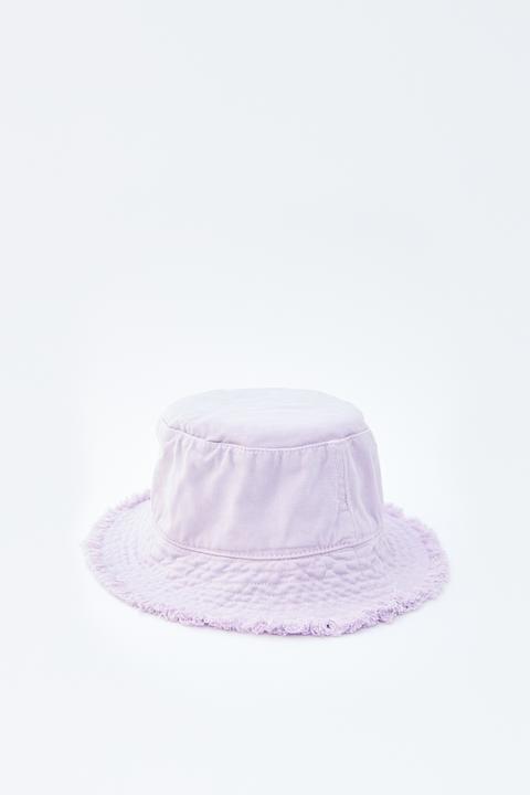 Gorro Bucket Lila Desflecado