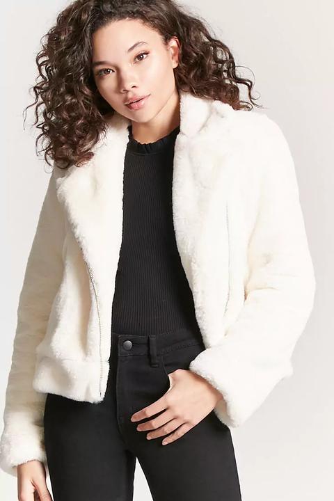 Faux Fur Moto Jacket