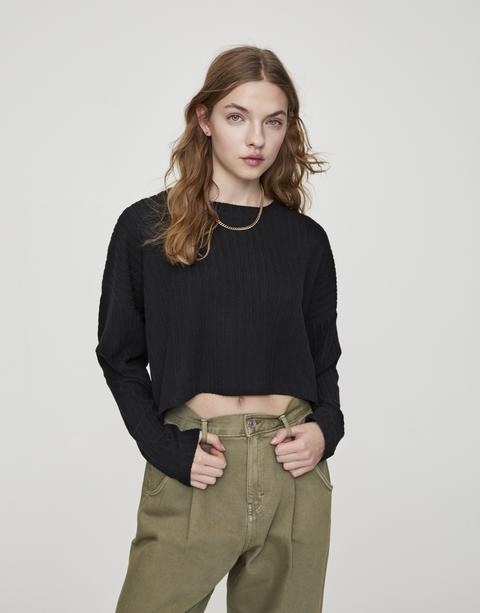 Jersey Cropped Punto Cortado