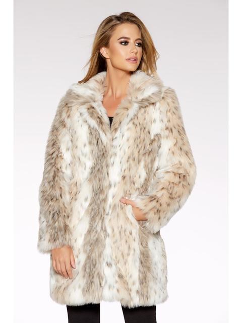 grey leopard print fur coat