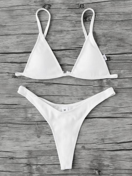 Dreiecke Bikini Set Mit Hohem Beinschnitt