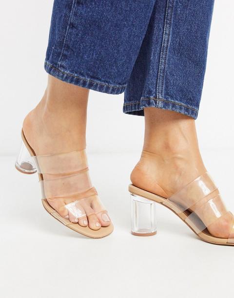 Sandalias De Tacón De Vinilo De Stradivarius-borrar