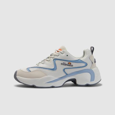 Women's Indus Leather Trainer White/light Blue