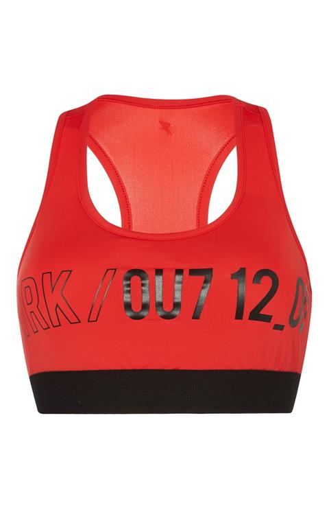 Red Running Crop Top