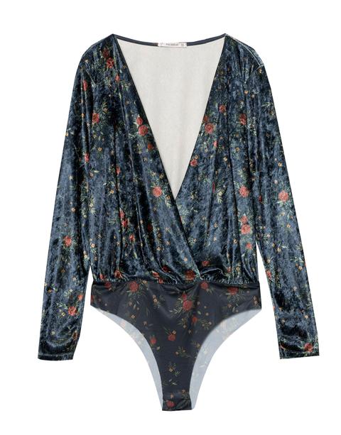 Body Velvet Estampado Flores