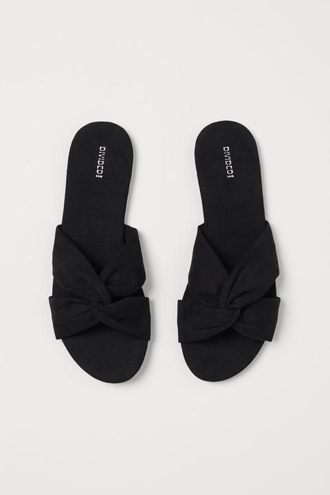 Sandalias Abiertas - Negro