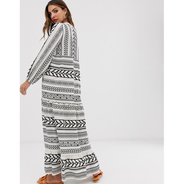 Vero moda maxi smock dress sale in bold print