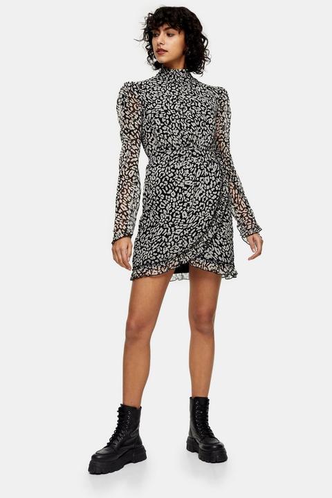 topshop animal wrap mini